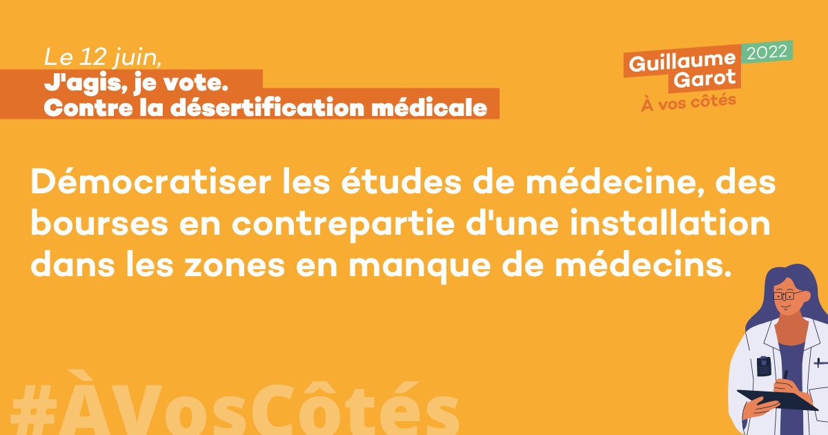 Garot2022's tweet photo. Ce que je défendrai à l’Assemblée nationale. 
#MesPropositions #MesEngagements

Désertification médicale ⤵️ https://t.co/Gq2IDJSf2o