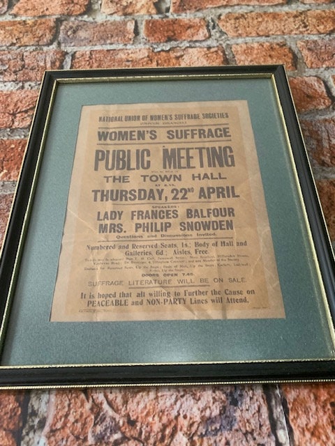 homebarsupply's tweet photo. Excited to share the latest addition to my #etsy shop: suffragettes women's suffrage vintage style framed print old pub manor house https://t.co/zj5NHvEWvR #bedroom #manorhousebristol https://t.co/5qvzWqKnEY