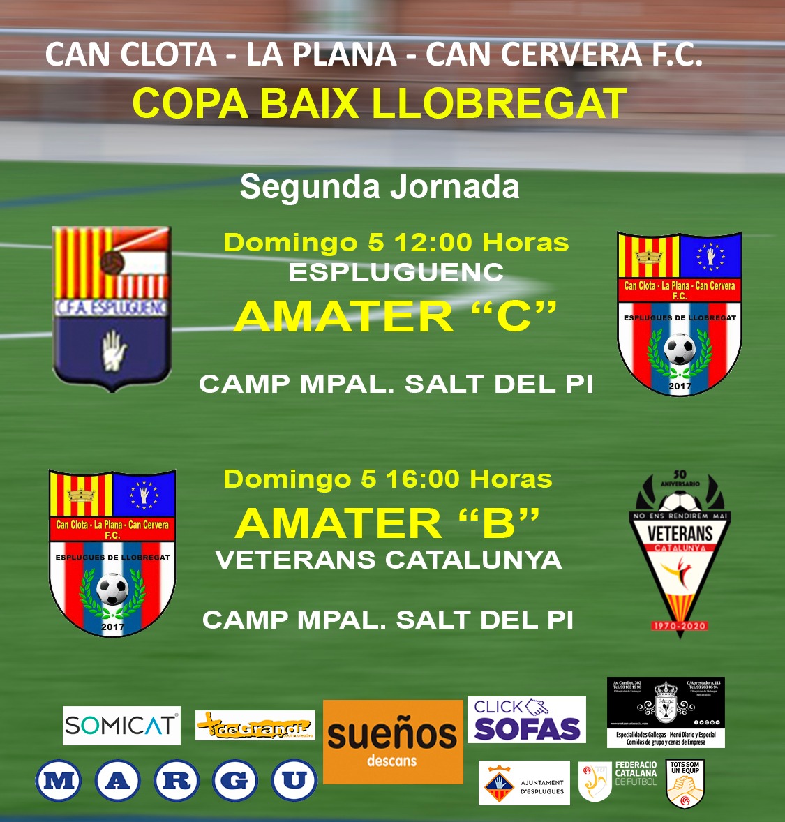 canclotacf's tweet photo. 🏆Copa Baix Llobregat

🆚 @CFAEspluguenc 
🆚 @Veterans_Cat 

#SomHiCanClota #OrangeRules
@CentroSuenos @muxiarestaurant @RestaurantMargu @somicat_rest #ClickSofas #MesDeGrandi
@espluguesesport @FutbolCatala2 @regionalfutbol https://t.co/JTqucAAtBe