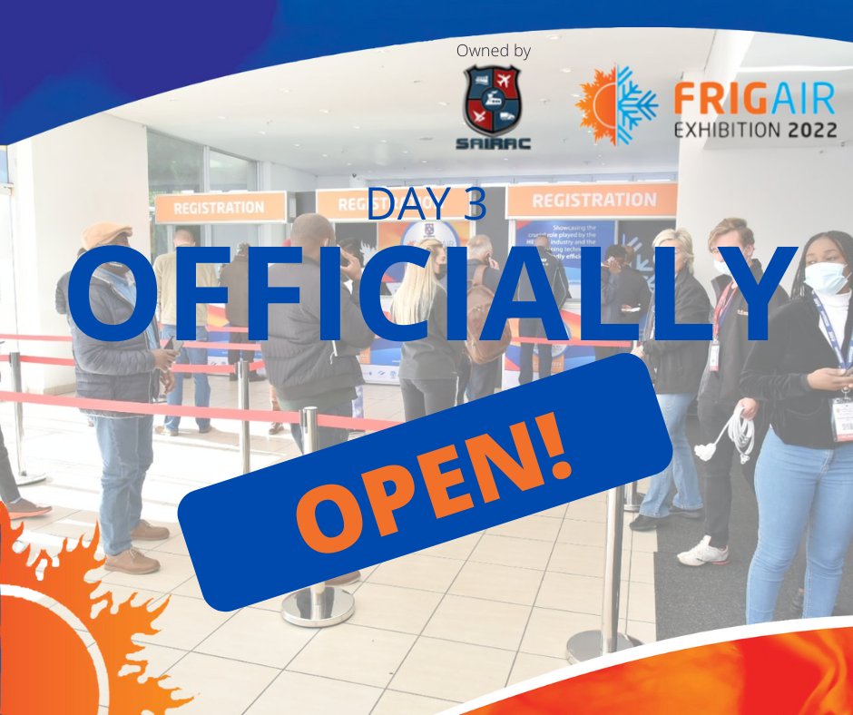 Frigair_Expo's tweet photo. Day 3 has officially kicked off!  Attend for free, don't miss out! Register by clicking here:  https://t.co/pgkdg9FXDT

#Frigairexpo2022 #visitfrigair #SpecialisedExhibitions #Montgomery1895 #exhibitions #ColdLinkAfrica #RACTECH #RACA #SAHVACR #HERVAC #Heating #Frigair22 https://t.co/xanGojCybM