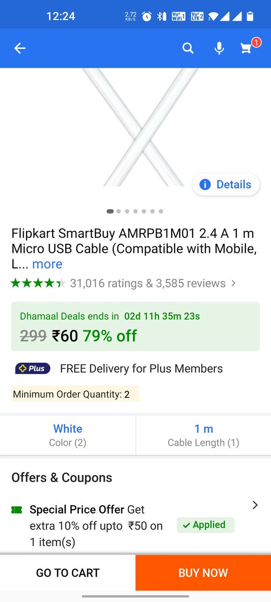 cool_hsingh's tweet photo. 1 product cost ₹60 and 2 products cost ₹127 with 10% discount coupon. This is new idea to loot customes @Flipkart @flipkartsupport @jagograhakjago #lootmaar #flipkartscam https://t.co/RRVY2MUNQD