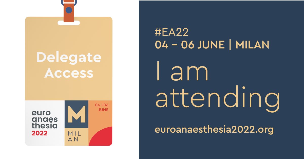 Ready for EuroAnesthesia 2022 🤩 <a href="/ESAIC_org/">ESAIC</a> <a href="/ESAICTraineeN/">ESAIC Trainee Network</a> #EA22