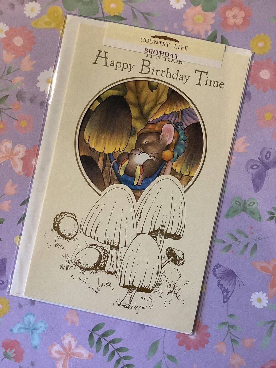 WatsonsVintage's tweet photo. These ADORABLE Sleeping Mouse Design Cards are just £3.50 each in my #etsyshop : RARE True Vintage/Retro Circa 1980s 'It's Your Happy Birthday Time' #CountryLife #BirthdayCard #MouseDesign #SimpleGreeting https://t.co/0LU0ZXYDmq #Rare #Vintage #1980s #BirthdayCard #BlankCard https://t.co/1pEN2f2acF