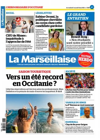 vernafrancoise's tweet photo. Top! La Marseillaise Hebdo d'Occitanie est en kiosque et sur https://t.co/zsrpPRC7cG #tourisme @CHUNimes @CHU_Montpellier #Handball #legislatives2022 @OromiSabine #Nupes #LGBTQ #Université @lamarsweb @LeoPurguette @RemyCougnenc @AmelieGoursaud @alan_bernigaud @CurtisMace98 🔥👇 https://t.co/ouoK6l9LEX
