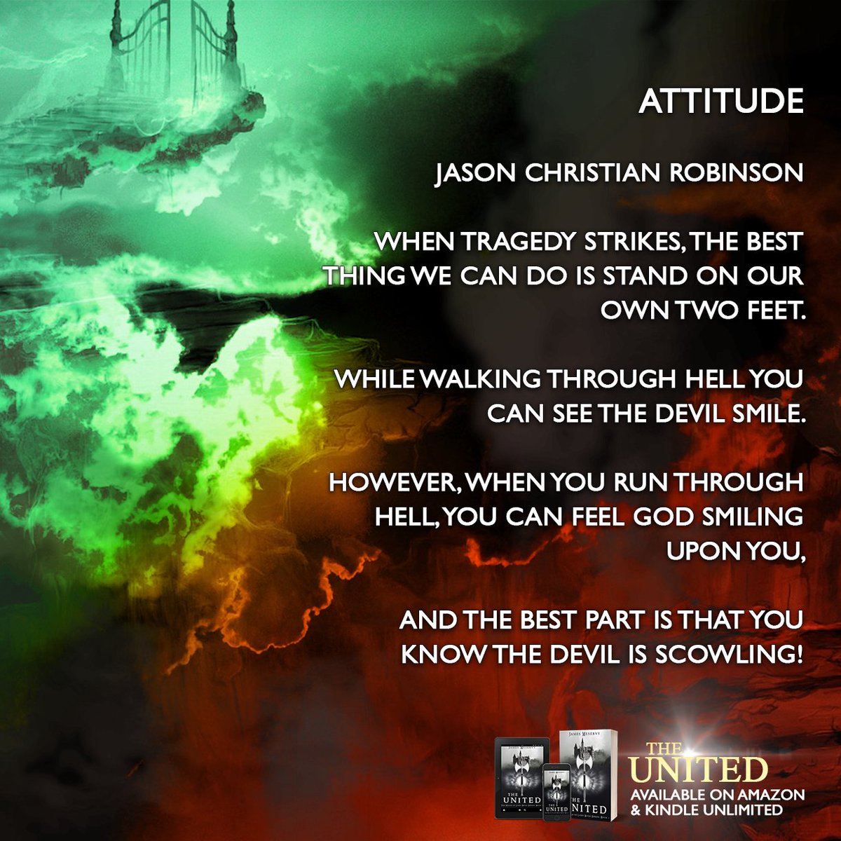 JQM_Serv's tweet image. #KindleUnlimited
#YAFantasy
The United The Realm of the Light Book 1
The original inspiration for The United came about as a short story I wrote for a 5th grade Halloween Creative Writing Assignment.  About 20 years later:
amazon.com/gp/aw/d/B0788F…