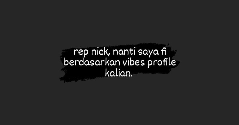 ZainAdinata's tweet photo. mau kaga? rep nick, sekalian kenalan ulang https://t.co/wPZlnzL4Pb