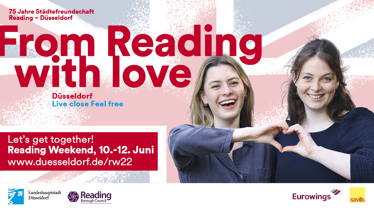 Duesseldorf's tweet image. #Düsseldorf und @ReadingCouncil feiern 75 Jahre Städtefreundschaft! 🇩🇪🤝🇬🇧

Deswegen findet vom 10. – 12.06. das #ReadingWeekend mit vielen Veranstaltungen statt. Feiert mit uns, wir freuen uns auf euch! 💂🎉

👉 duesseldorf.de/internationale…
