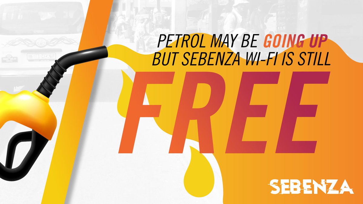 sebenza_wifi's tweet photo. Petrol ⛽, food and other things may have went up but Sebenza Wi-Fi remains Mahala. Connect and enjoy our awesome content.

Sebenza, internet for the people.
#freewifi #sebenza #sebenzawifi #jhb #pretoria #traffic #petrolincrease #petrol #KZNTraffic https://t.co/cNugxAeGpN