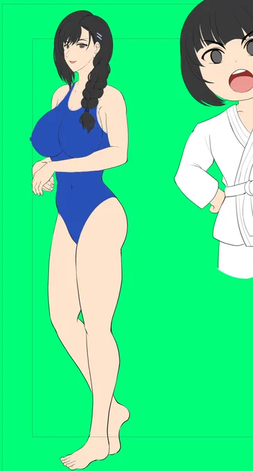 またこいつは本編で使わないスク水差分を描いて 