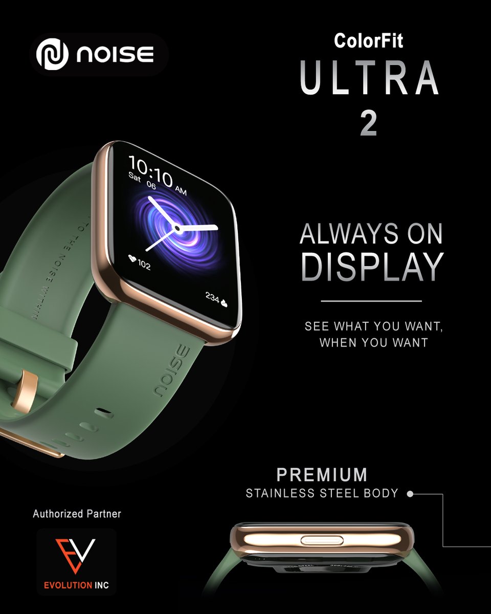 evolutioninc_'s tweet photo. Noise ColorFit Ultra 2 #smartwatch with 1.75"HD Largest #display, Aluminum Alloy Body, 60 #sports Modes, Spo2, Lightweight &amp; #Stockmarket Info.

Evolution Inc - business@evonext.in

#colorfitultra2 #noisesmartwatch #evolutionincindia #distributors #india #watch #noisewatch #noise https://t.co/hqkbOeKeeV