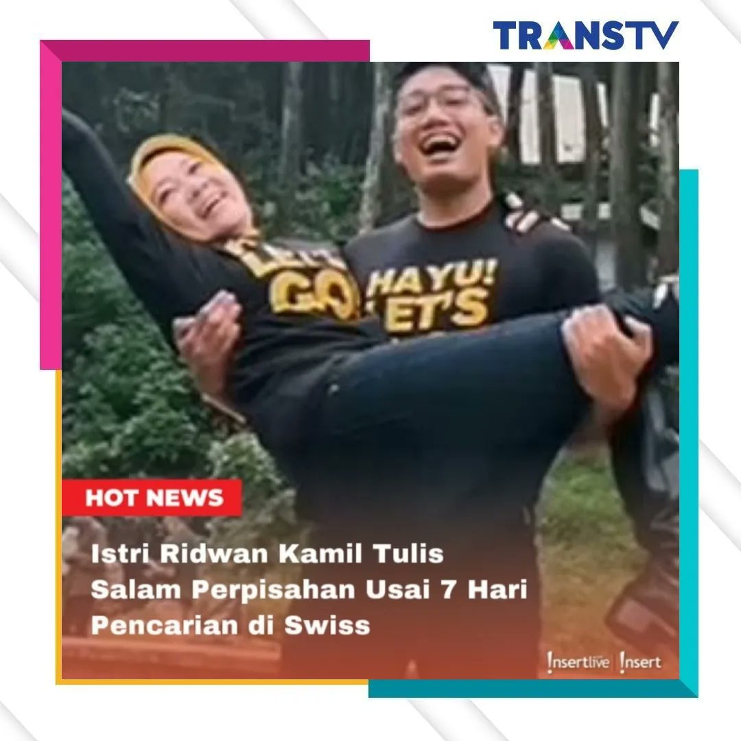 TRANSTV_CORP's tweet photo. Lewat unggahan Instagram terbarunya, Atalia Praratya istri Ridwan Kamil sekaligus ibunda Eril menuliskan pesan perpisahan untuk putranya.

Atalia mengatakan dirinya sudah ikhlas dan berserah kepada Tuhan terkait keberadaan Eril kini.

Source: @insertlive 

#inserttranstv 
#ss https://t.co/BxUQ4UsPkj