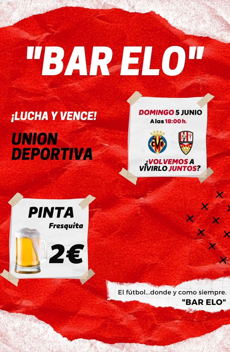 bar_elo's tweet photo. DOMINGO 5 JUNIO // A las 18:00 h.
PARTIDAZO!!!
#luchayvenceuniondeportiva #barelofutbolero #pintaa2eur. https://t.co/MWGzb6PzwG