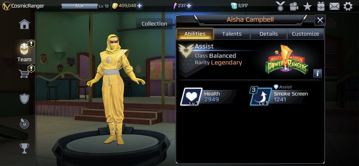 CosmicRanger006's tweet photo. Aisha is coming along with a Ninjetti Tommy unmorphed skin! #PowerRangers #PlayLegacyWars #PRLegacyWars https://t.co/Ptnyar3Djp