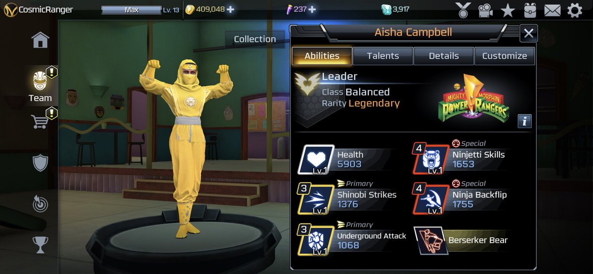 CosmicRanger006's tweet photo. Aisha is coming along with a Ninjetti Tommy unmorphed skin! #PowerRangers #PlayLegacyWars #PRLegacyWars https://t.co/Ptnyar3Djp