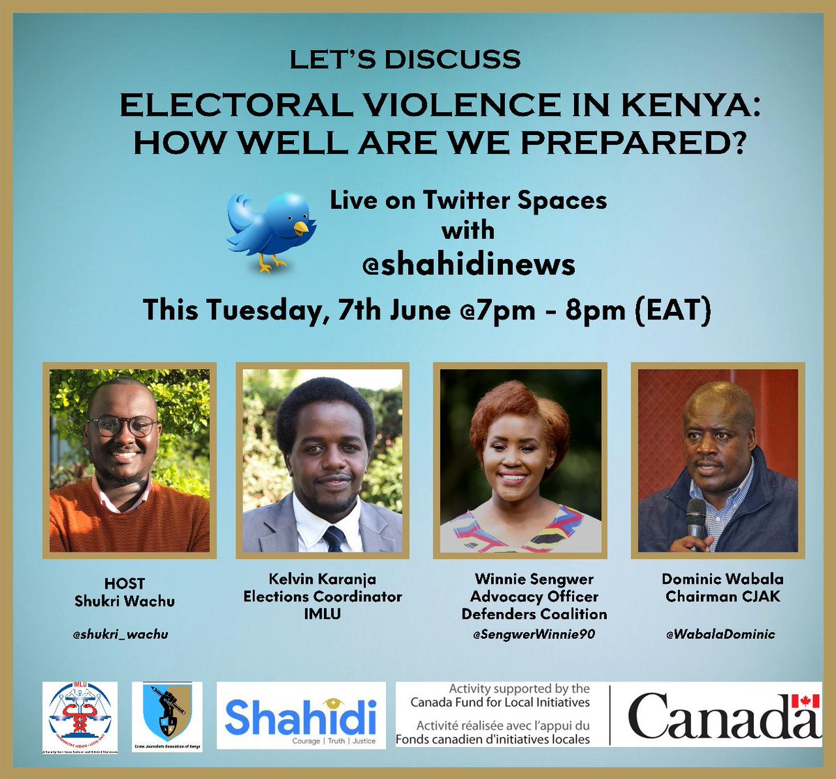 The first of many crucial discussions as the country fast approaches the general election. Let's interact and find solutions for this cyclical challenge. First #TwitterSpace set for next week on Tuesday  #IamCJAK #ShahidiNews #ElectionsKe