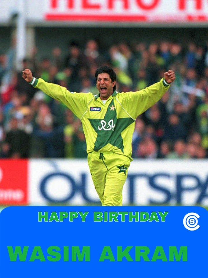 Wishing you very happy birthday to the King of Swing Wasim Akram.   