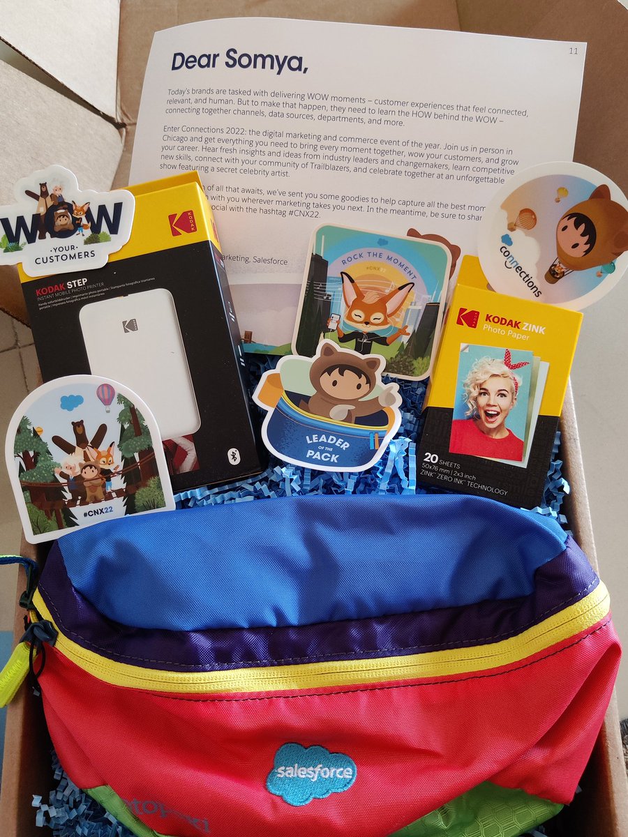Isn't it an exciting package? Looking forward to #CNX22 😍 Thanks <a href="/justguilda/">Guilda Hilaire</a> &amp; <a href="/marketingcloud/">Agentforce Marketing</a> team for this wonderful 🎁