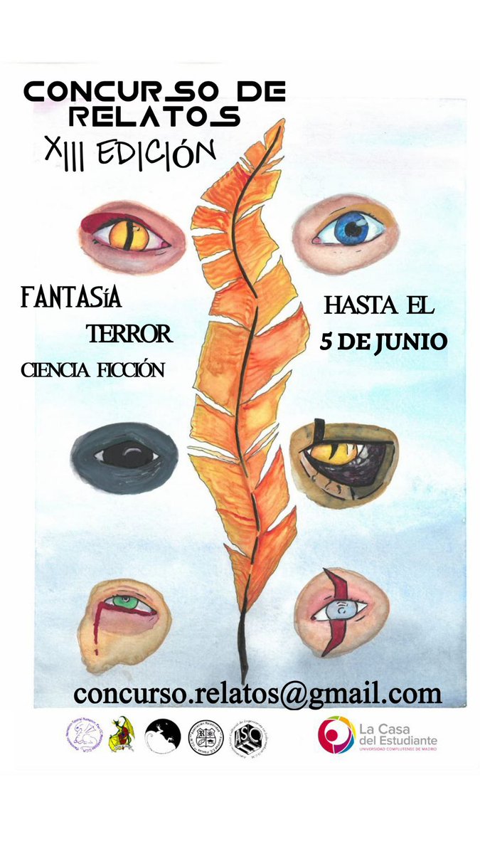 🟢 Aún estás a tiempo de participar en el Concurso de Relatos Cortos de Ciencia Ficción, Fantasía y Terror 📓

🗓 Hasta el 5 de junio
➡ ucm.es/la-casa-del-es…