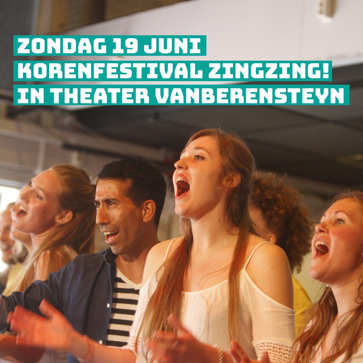 kultuurloket's tweet photo. Zondag 19 juni is het zover! 🤩 Korenfestival 𝒁𝒊𝒏𝒈𝒁𝒊𝒏𝒈! vindt plaats in theater @vanberesteyn in Veendam. Geniet van de verschillende koren en doe mee met de workshops. Meer info 👉 https://t.co/h3SYwpmut4 #zingzing https://t.co/GCi7n2M5GN