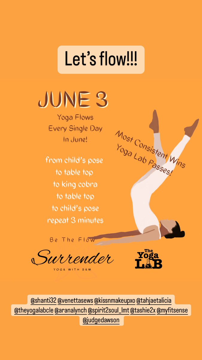 RenegadeSoul216's tweet photo. Flow with me today! Follow this simple flow, post and tag me! 🧡🧡🧡 #SurrenderYogaWithSam https://t.co/MRxlkKZQeA