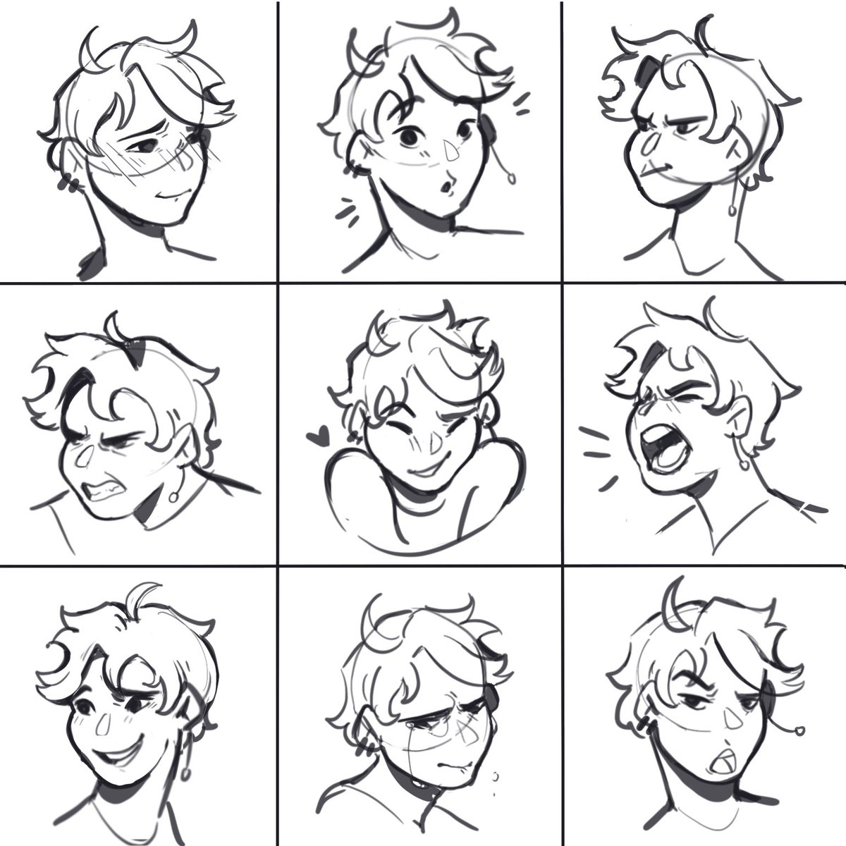 nefili_'s tweet photo. Expressions practice! #sketches #myart https://t.co/wTN0cnUADH