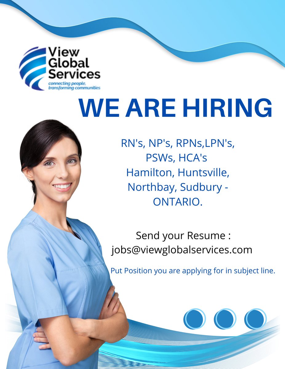 ViewGlobalS's tweet photo. Apply for your position now, send us your resume today.#RN, #RPN ,#registerednurse https://t.co/umjo7L0S99