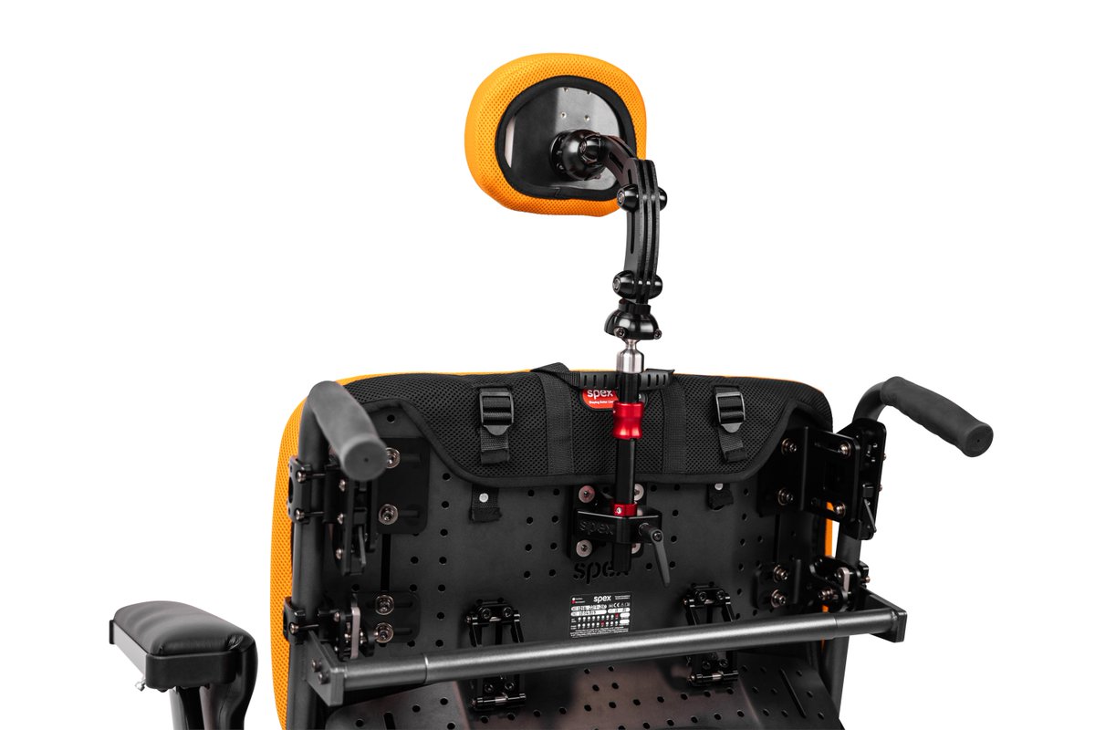 SpexSeating's tweet photo. A simple innovation... yet a wheelchair-changing difference!
The latest head support accessory from Spex is the Stylo Heavy-Duty Compatibility Kit; allowing the Stylo to be attached to a wide range of back supports, and also adding reinforcement. https://t.co/dSVuWnKL0b