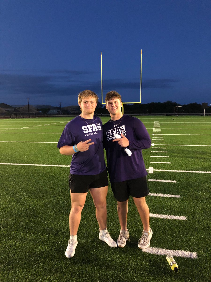Had a great time at the SFA football camp in Melissa TX, thank you coach’s for the opportunity I look forward to seeing you again! Go Lumberjacks!!