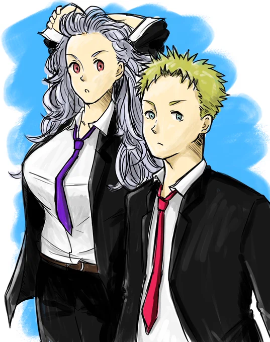 心と能井。とにかく女性が強く描かれてて好きな漫画#ドロヘドロ #イラスト 