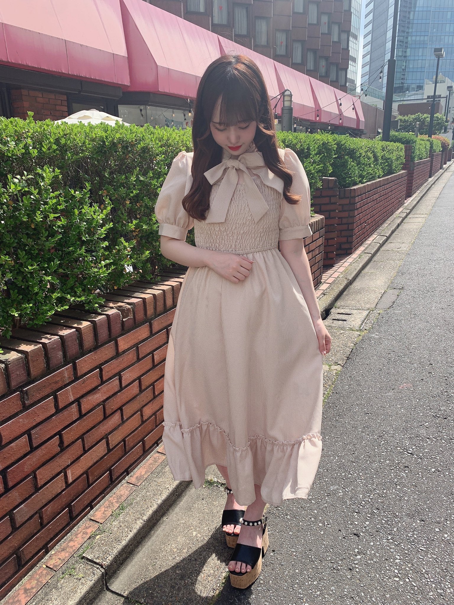 evelyn ギンガムチョーカーOP ギンガムチョーカーワンピース evelyn ギンガムチョーカーOP ギンガムチョーカーワンピース