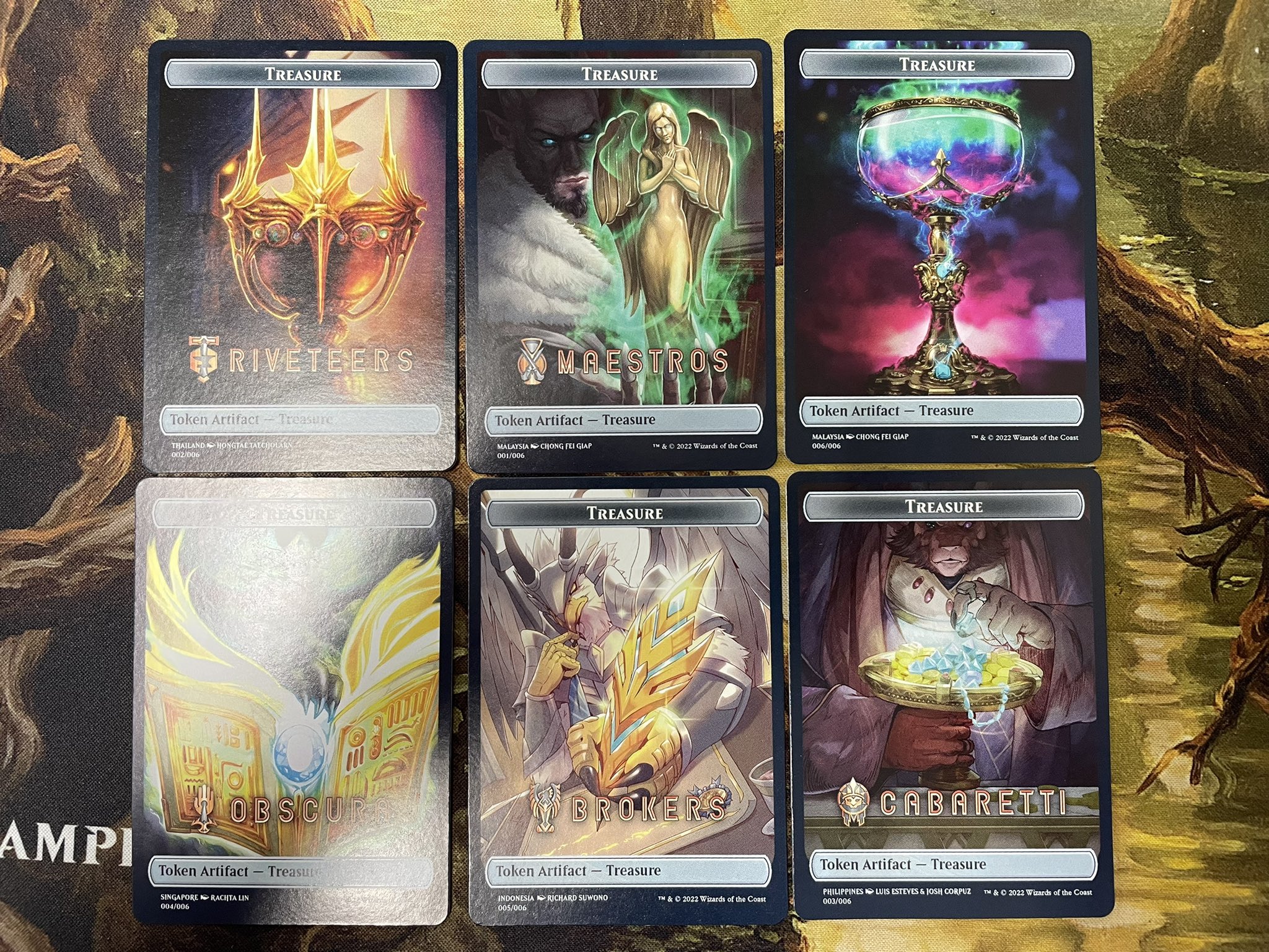 MTG 宝物トークン 金属製 DIY 銀色 4枚セット ついに再入荷