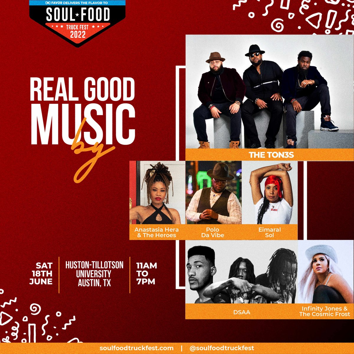 Are you a lover of music? 

Come catch all the great live music acts at the fest. Get tickets before they're gone. Tap the link in bio! 

soulfoodtruckfest.com

Soul Food Truck Fest
Saturday, June 18
11 am - 7 pm
Huston-Tillotson University
Austin, TX

#music #jazz #blues #sftf