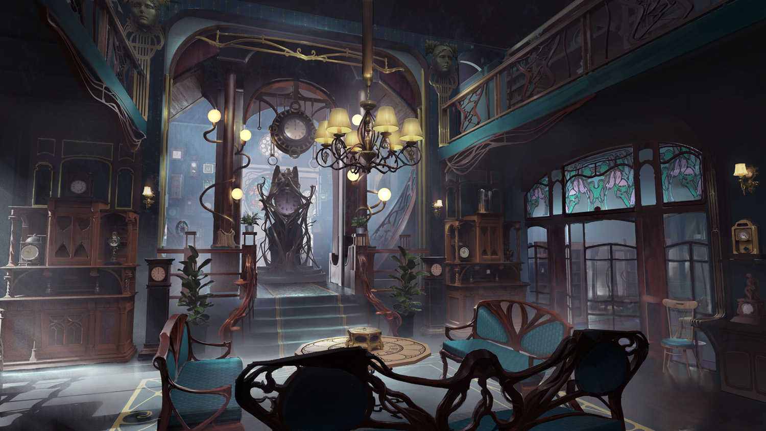 Feng Zhu Design on Twitter "Lovely Art Nouveau styled set designs by