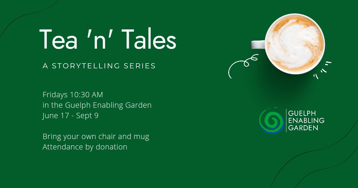 Tea 'n' Tales is back- and IN PERSON! See you there 💚
