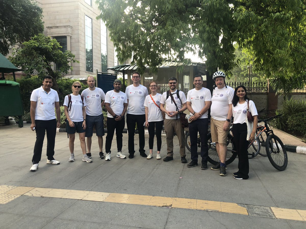svane_freddy's tweet photo. Today we celebrate #worldbicycleday2022  Early morning we are riding for the good cause and our health. Good, green and great transportation #Indiacycles4change @SmartCities_HUA and AICMA @DenmarkinIndia @MoHUA_India @HardeepSPuri @Hero_Cycles https://t.co/8SGTbT7Qjj