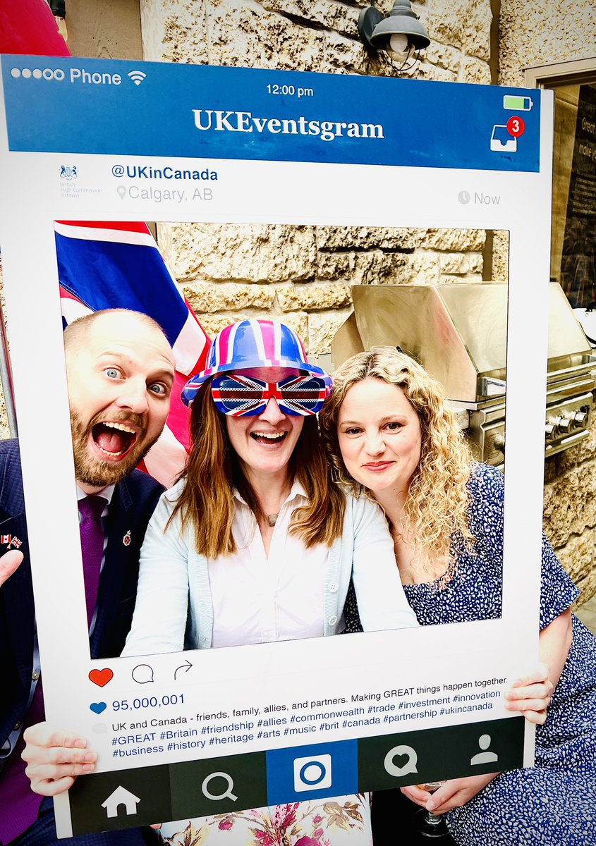 missusem's tweet photo. Thank you for a delightful spread and incredible company @JTurner_UK as we celebrate the #PlatinumJubilee in #Calgary! @UKinCanada 
@ChrisMylde https://t.co/kqUwldiz0V