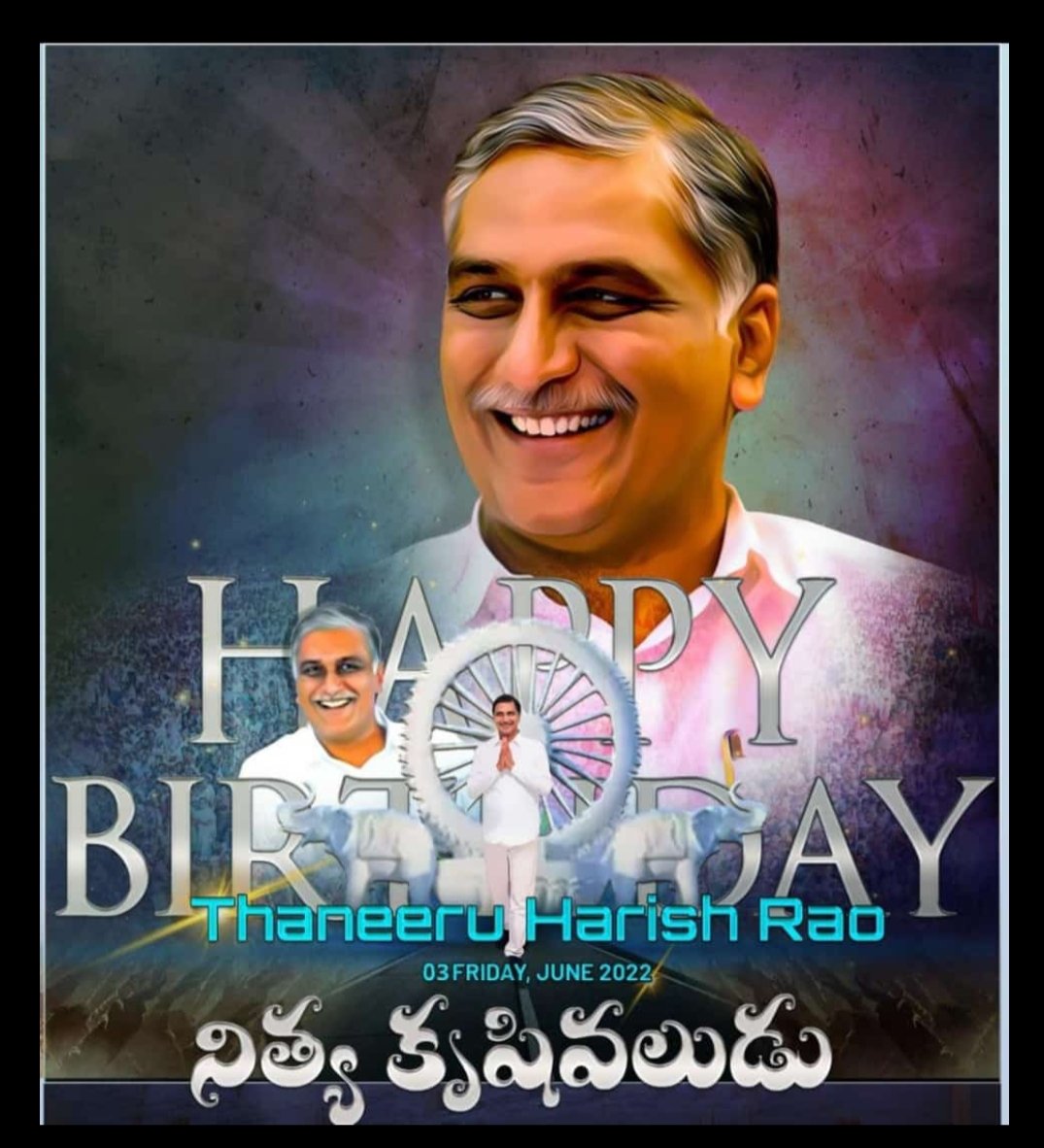 bathini_bunny's tweet photo. WiSh yOu mAnY mOrE hApPy rEtUrNs oF tHe dAy aNnA @trsharish GaRu..🎉😍🥳 

#Siddipet #HarishRao https://t.co/6SqJus5kwv