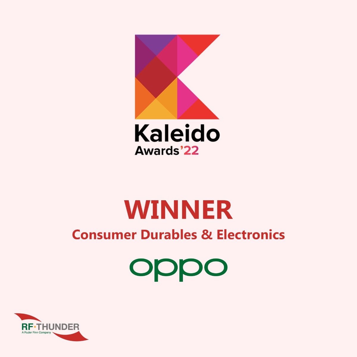 It's time to celebrate! 🥳
Elated to announce that we've won a silver at the #KaleidoAwards for <a href="/OPPOIndia/">OPPO India</a>'s - Unlock the True Convenience campaign under the Consumer Durables &amp; Electronics category! 🏆
#KaleidoAwards2022