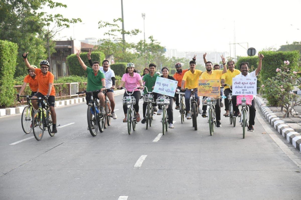 Jasminbhuva2's tweet photo. On this #WorldBicycleDay, I Urge all #Suratis that let us promote cycling for better health ,fitness and environment,
#Cycling4India
#FitIndiaMovement
#Cycling4Surat
#MayorSurat https://t.co/avBDs0ipWN
@BoghawalaHemali @Jasminbhuva2 @BJP4India @BJP4SuratCity