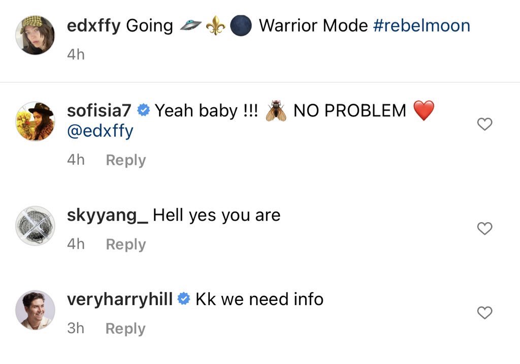 ZacksRebelMoon's tweet photo. E Duffy ain’t playing around!!

Still not trusting Sofia haha, she definitely has something coming.

-
“Going 🛸 ⚜️🌑Warrior Mode” #RebelMoon #EDuffy #SofiaBoutella https://t.co/soi0NQhkz1