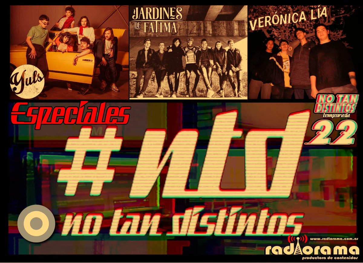 radiorama_web's tweet photo. ¡La reprogramación del especial #NTD sonando en @fmutn945. Programa de https://t.co/nf93WRKtuT que cambia la forma de vincularte con 📻. Todos los viernes 1hs.; hoy TELETRANSPORTAMOS los shows de #JardinesDeFatima + #Yuls + #VeronicaLia en el #rickemergente en #TeatroPlaza😍🌌! https://t.co/AvLLjpWt63