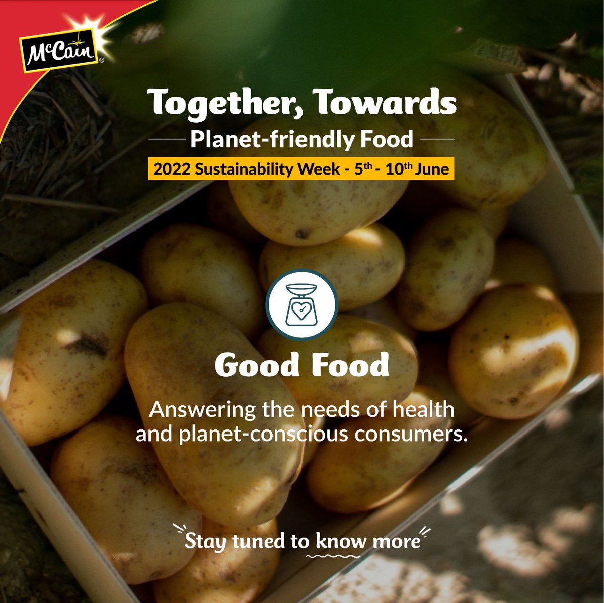McCainFoodsInd's tweet photo. Our purpose speaks to our belief in connecting people through delicious, planet-friendly food. Check this space for updates on our journey towards increasing our sustainability efforts! #SustainableWeek https://t.co/bMFmegCNuk