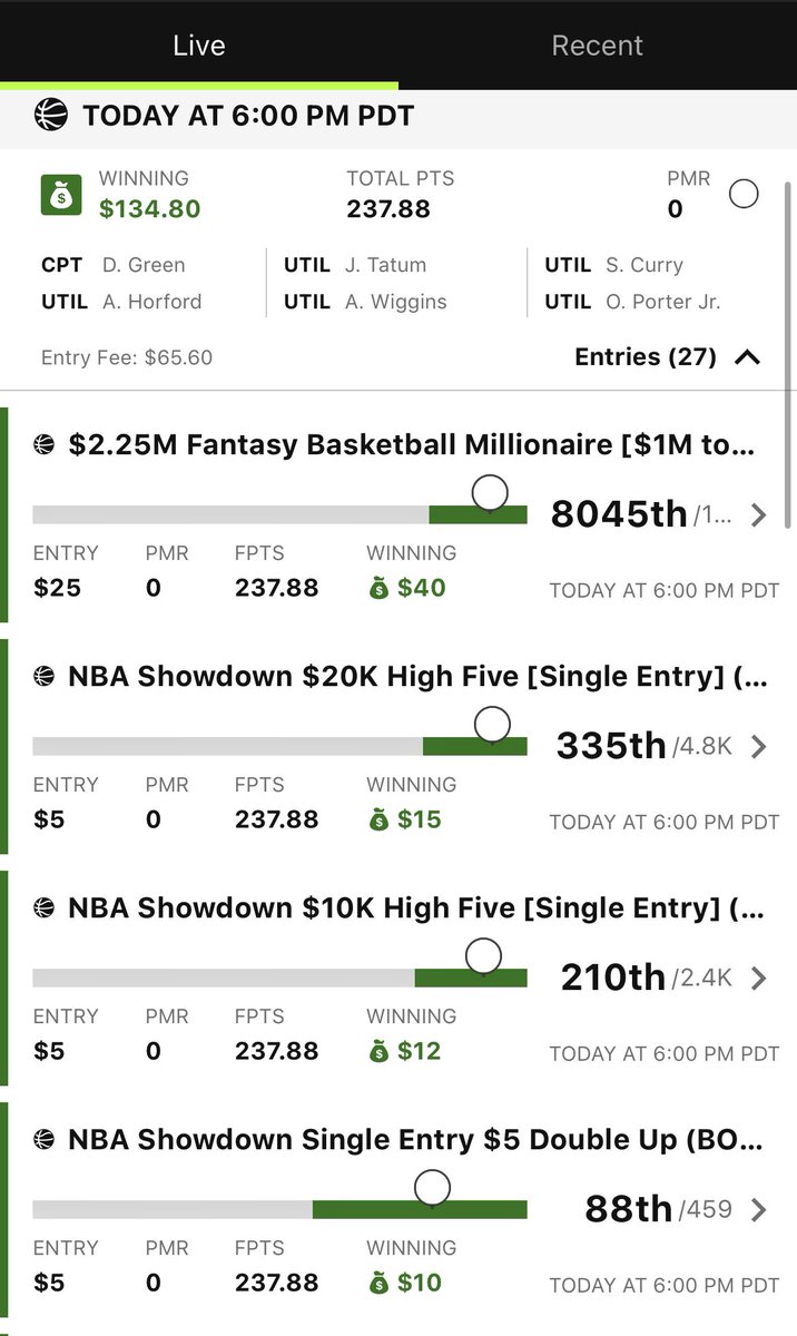 FBasketball101's tweet photo. NBA Finals G1 #DFS

#DraftKings  ✅

#Fanduel ✅

➡️ Cash both sites.  DM us to get #NBA or #MLB lineups this summer 🏀⚾️ https://t.co/4A1dIs0X2a