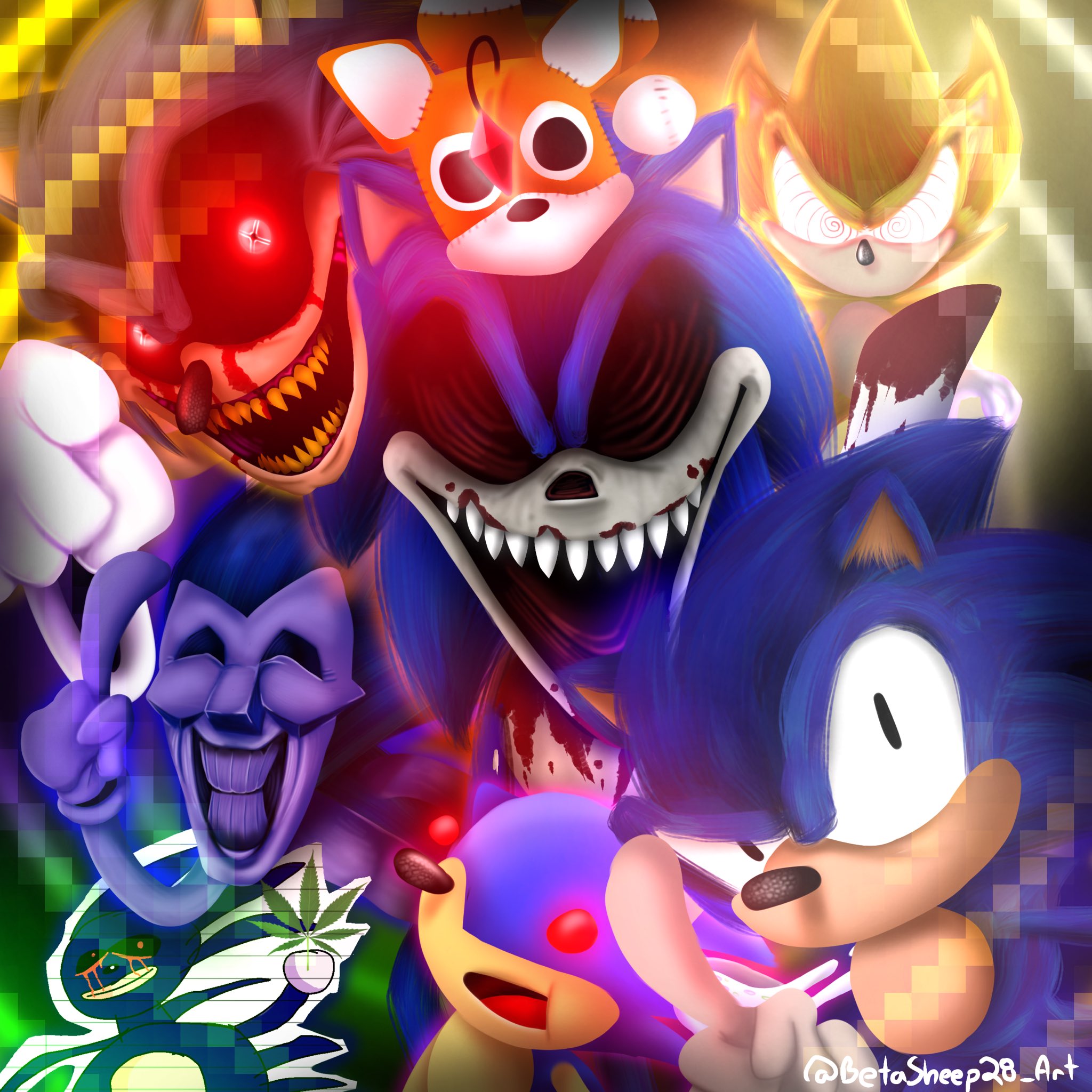 Stream Friday Night Funkin': VS Sonic E.X.E 2.0 Too Slow by Darkgalaxy34