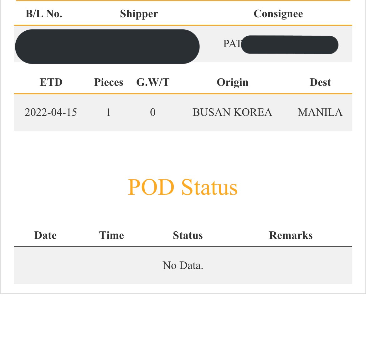 chaewonminimart's tweet photo. #chwnmini_updates 

Hello, nabigay na po saakin yung tracking number ng box. Please wait for my update nalang po if dumating na siya ng ph, hopefully maging smooth lang yung travel at 5-7 days lang , thank you! 🙇🏻‍♀️ https://t.co/Bti7pMj1c6