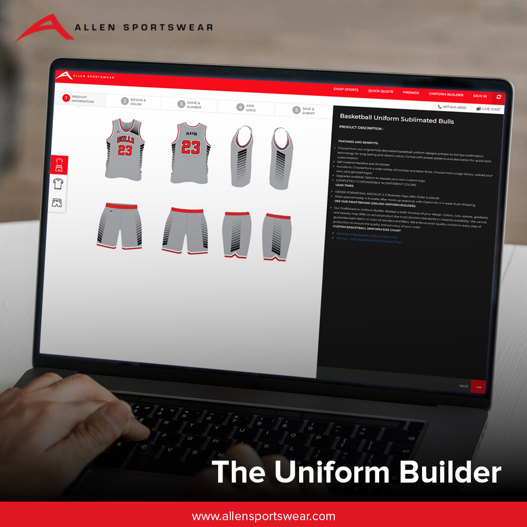 AllenSportswear's tweet photo. Wondering how our #UniformBuilder application will help you design customized team uniforms? Open our website today and begin with all-inclusive features to bring out your innovation. Say three cheers to your team.
Try your hands-on:
https://t.co/PlD8bUNPUv https://t.co/QCwhLMCH2b