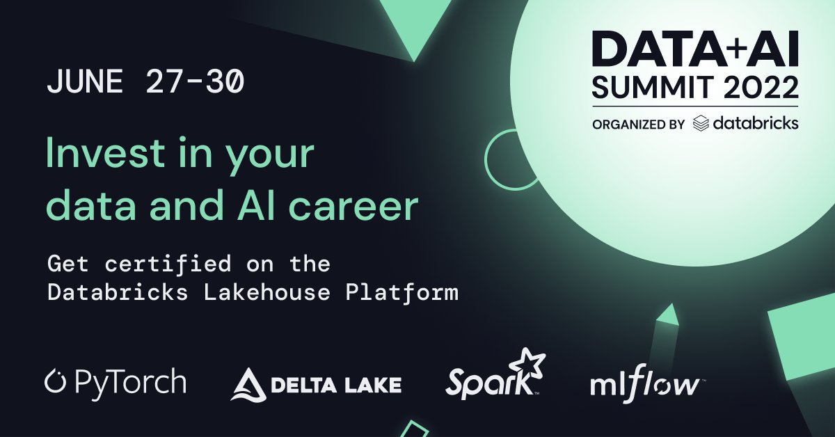 databricks's tweet photo. Invest in yourself by attending one of our #DataAISummit trainings!

These expert-led courses (virtual and in-person) span a range of data + AI topics and skillsets. Oh...and there may or may not be some exclusive swag 👀 

Join us! https://t.co/nO2yLqMa0m https://t.co/MbIxd3y0vH