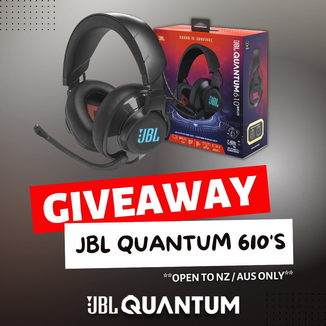 ⚡️ JBL Quantum 610 Headset GIVEAWAY⚡️

How to enter:
• Follow <a href="/EpicFlyingHorse/">EpicFlyingHorse</a> &amp; <a href="/JBLQuantumANZ/">JBL Quantum ANZ</a> 
• Like &amp; Retweet this Tweet
• Comment your Favorite Video Game of ALL TIME

Winner announced Monday 13th June @ 5:00PM

**(Open to AUS / NZ Only)**

#ad #aus #nz #jbl #jblquantum