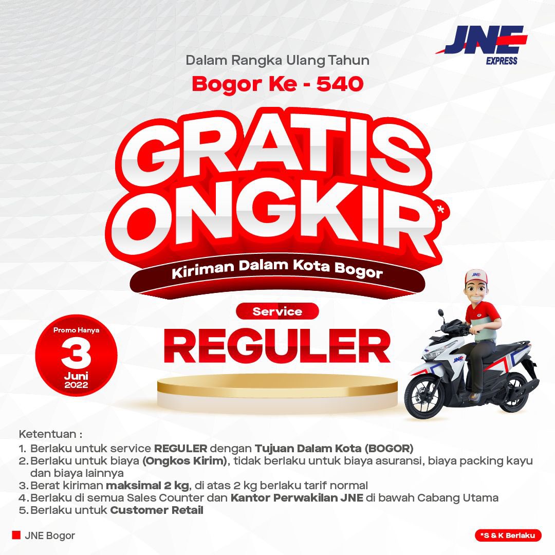 JNE_ID's tweet photo. Jangan lupa follow JNE dan @jne.bogor yaa..

#JNE #ConnectingHappiness #JNEMajuIndonesia #JNE31Tahun #HUTKotaBogor #JNEHUTKota #JNEBogor #Bogorbirahi https://t.co/75merJ0k4A