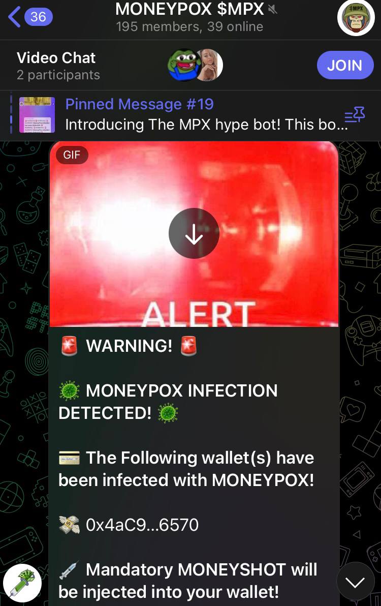 🚨 Buy Contest winner paid! 💰

We are unique in what we have! One of our investors has been infected with a #MONEYSHOT 💉💰

✅ Buy tax is currently 5%. Don't miss the next MONEYSHOT!

Make sure to join our community 👇
t.me/moneypoxeth
#MONEYPOX $MONEYPOX